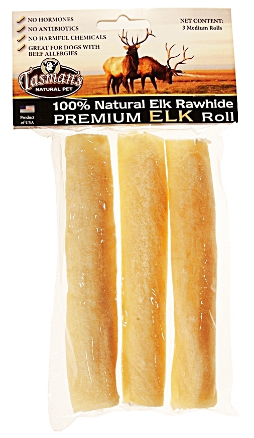 ER007 Premium Elk Rawhide Roll (Medium 6"7") 3 Pak